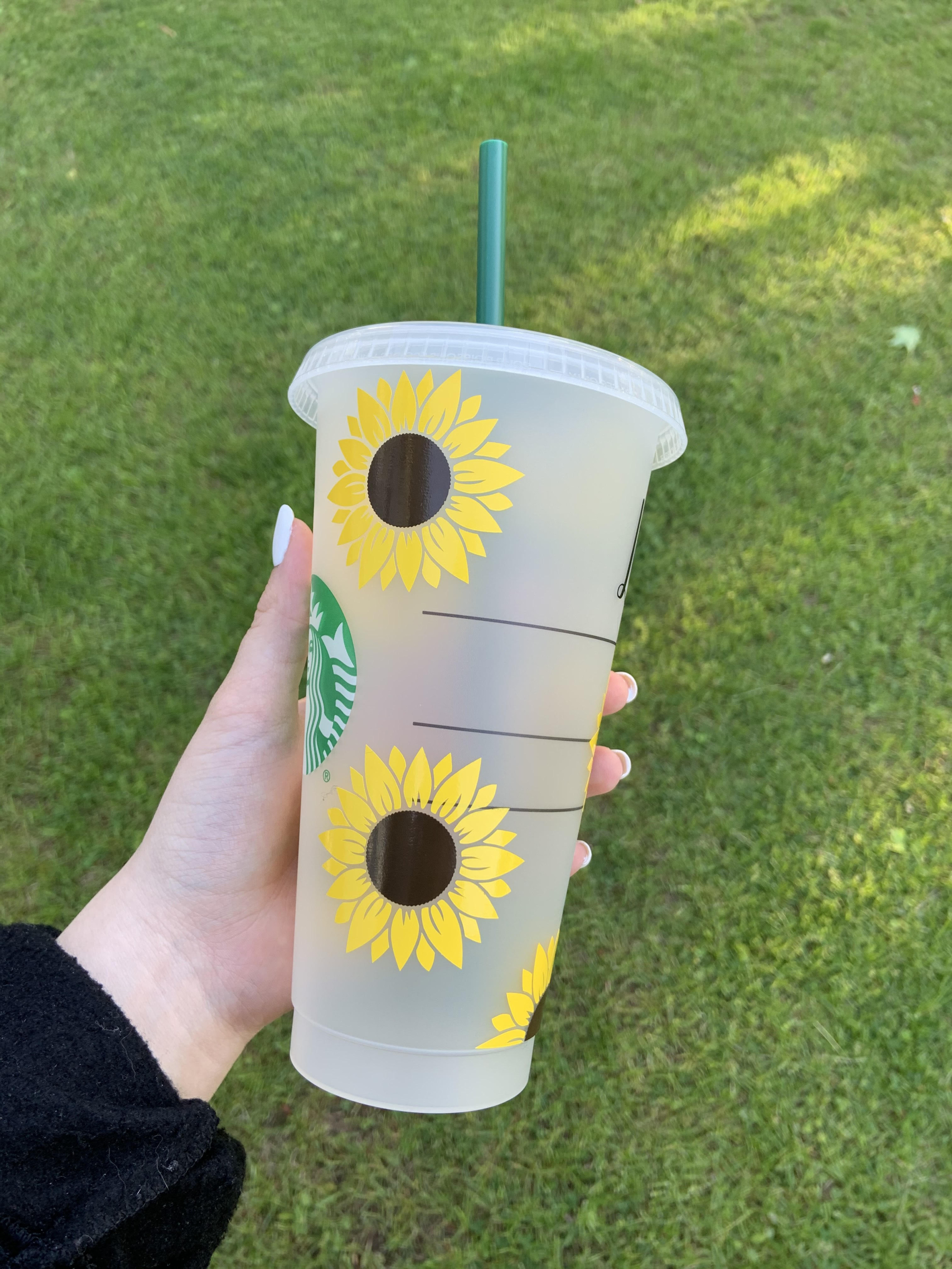 Sunflower Starbucks cup